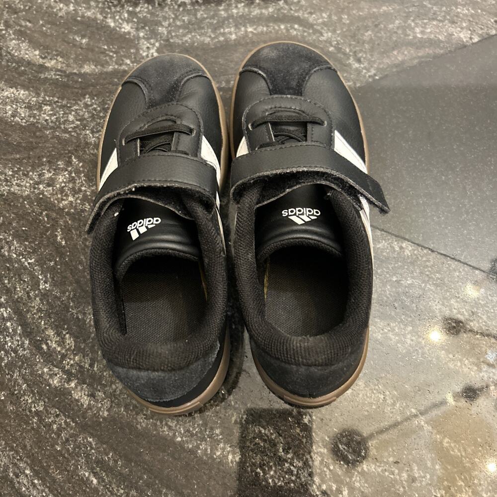 adidas Kid's VL Court 3.0 Sneaker US 2 Black/Gum - Picture 6 of 11